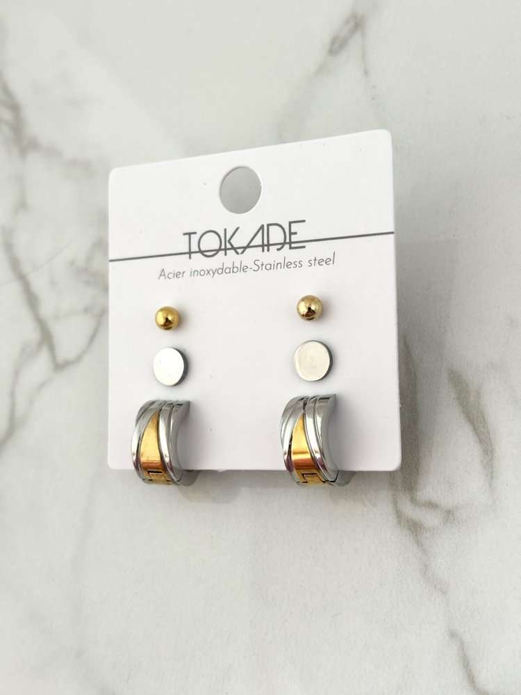 Trio de Boucles d'oreilles Kina de Tokade