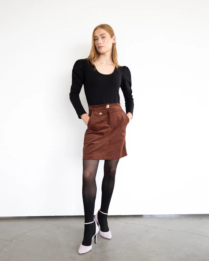 Mini Jupe Leslie noisette par Eve Lavoie