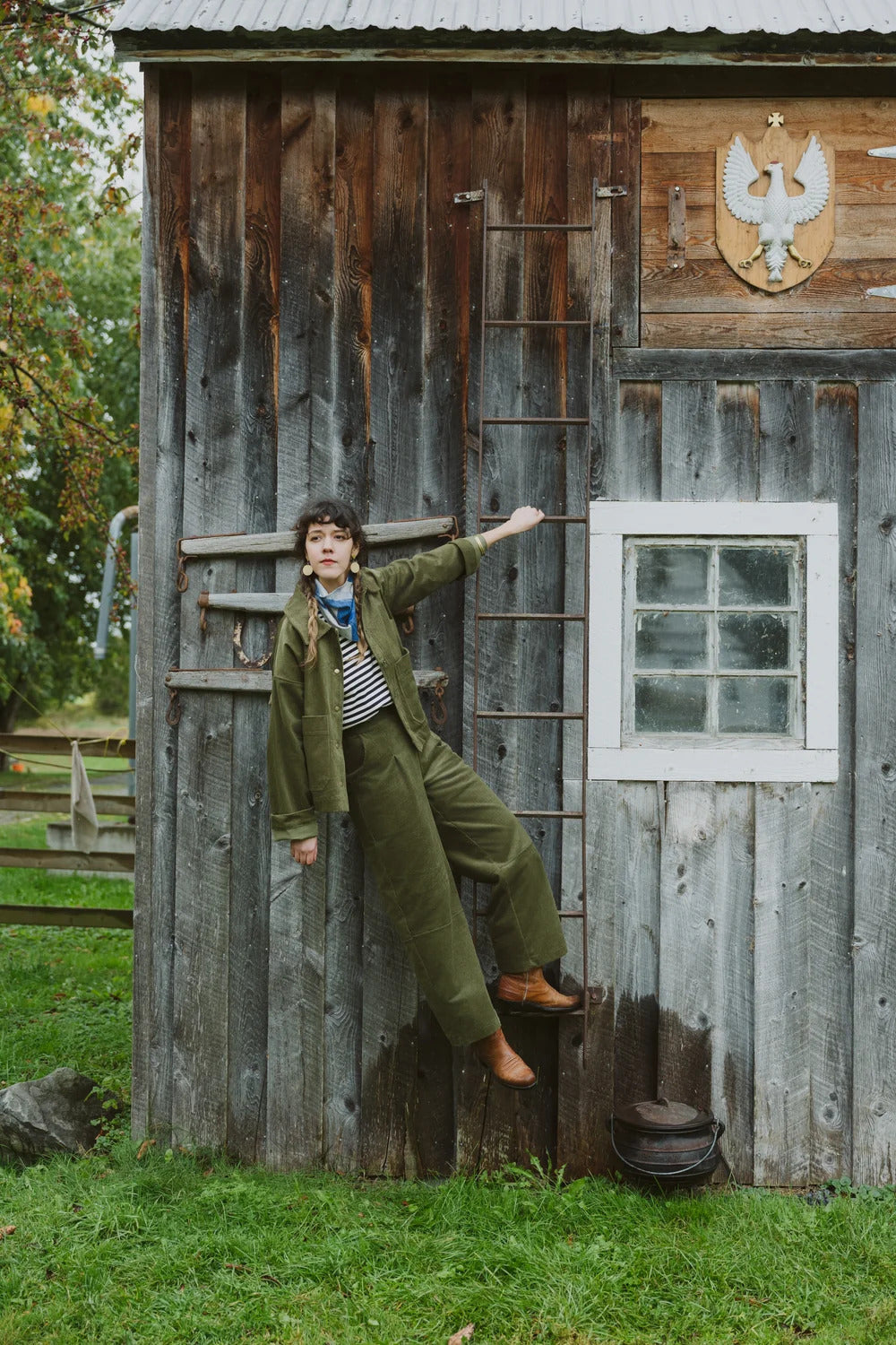 Pantalon Pimbina Corduroy Olive de Kazak