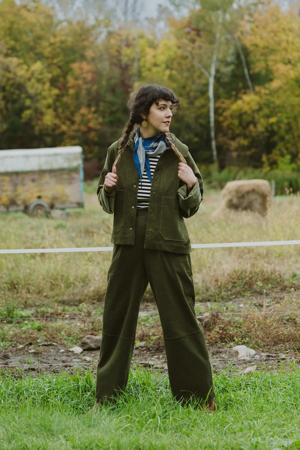 Pantalon Pimbina Corduroy Olive de Kazak