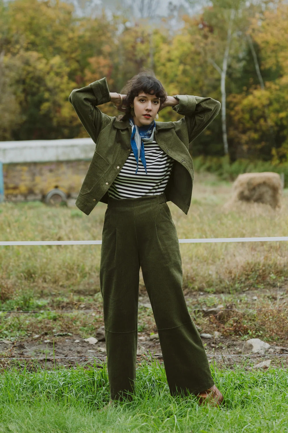 Pantalon Pimbina Corduroy Olive de Kazak