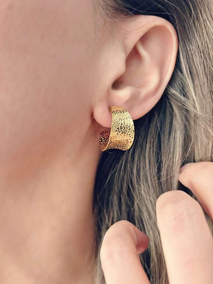 Boucles d'oreilles Lila doré de Tokade