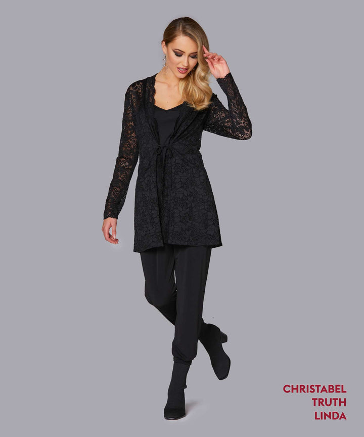 Cardigan Christabel noir par Luc Fontaine