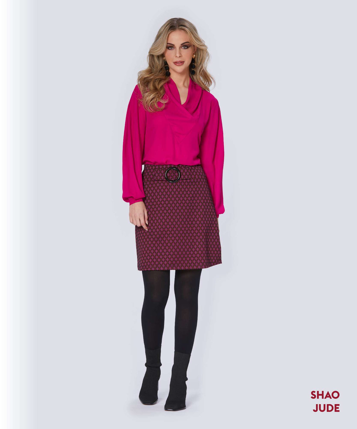 Jupe Jude fushia de Luc Fontaine