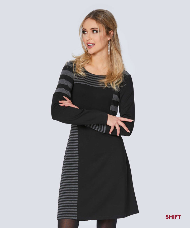 Robe Shift gris et noir de Luc Fontaine