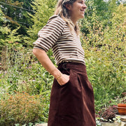 Top Margaux rayures choco de Kazak