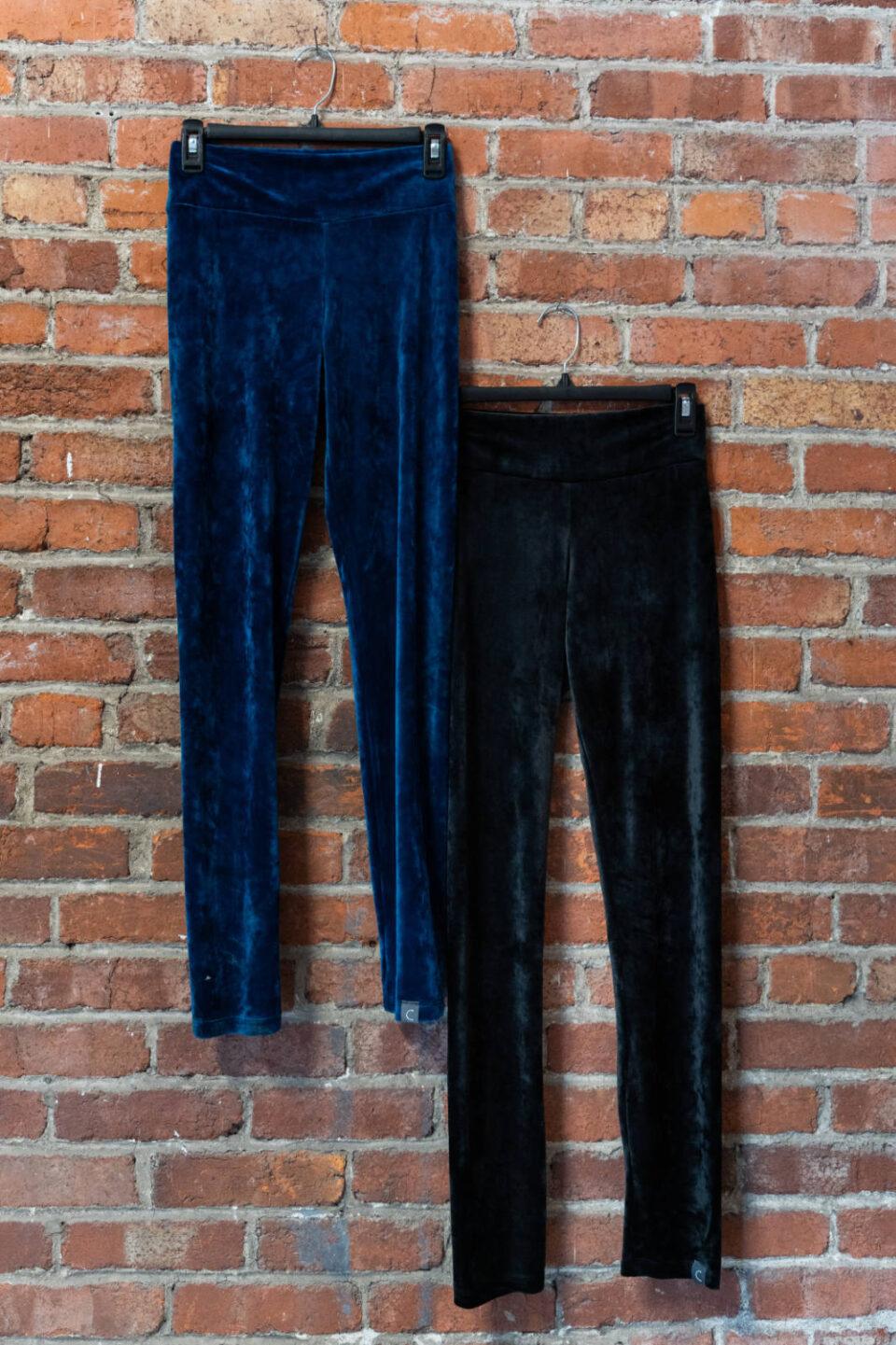 Legging Toudou en french terry noir, marine ou lilas ou velours noir de Marie C