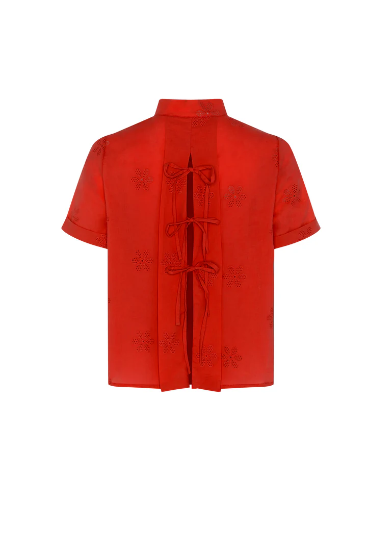 Chemisier Nicky tomate ou blanc de Marigold