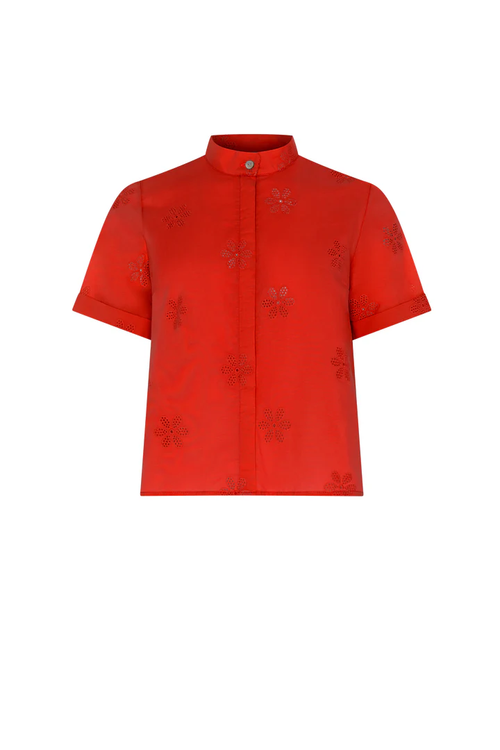 Chemisier Nicky tomate ou blanc de Marigold