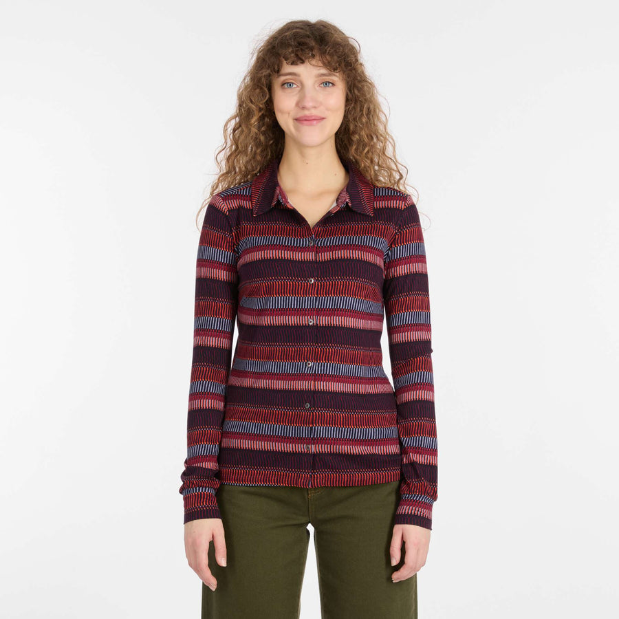 Chandail Pagee print wine red de Ragwear