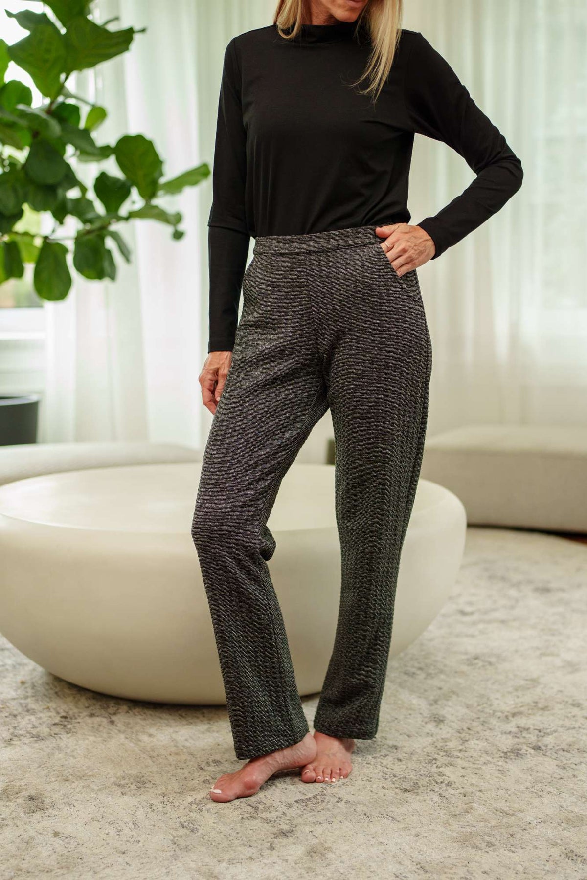 Pantalon Murphy jacquard charbon de Rien ne se perd tout se crée