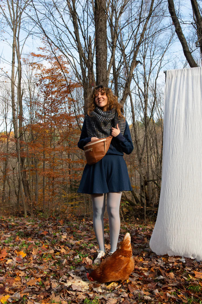 Foulard triangle tricot bleu de Kazak