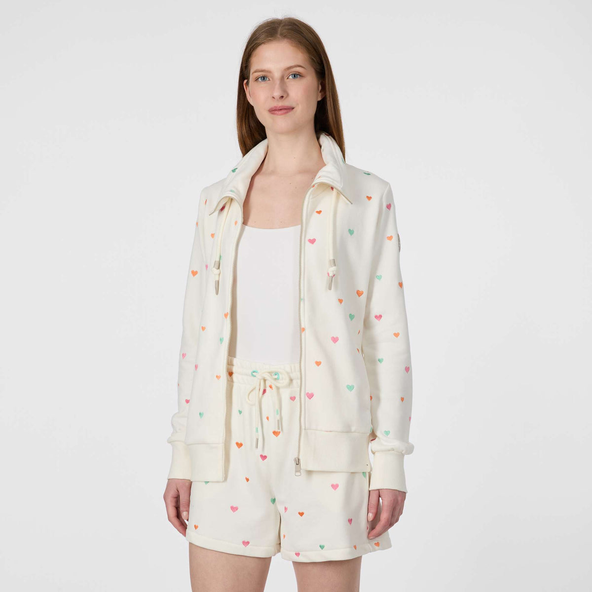 Veste Ronette hearts ivoire de Ragwear