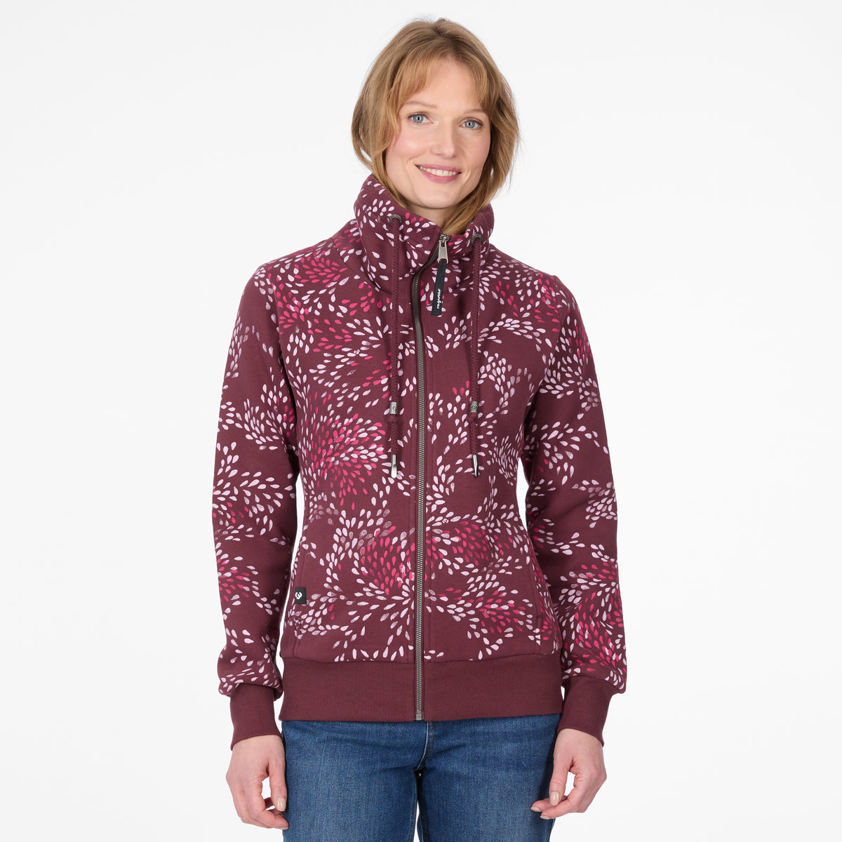 Veste Ronette imprimé bourgogne de Ragwear