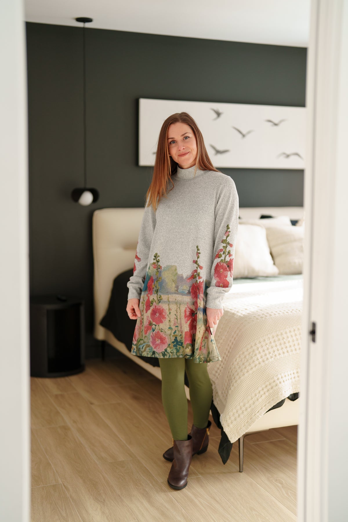 Robe Péribonka roses trémières de Rien ne se perd tout se crée