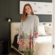 Robe Péribonka roses trémières de Rien ne se perd tout se crée