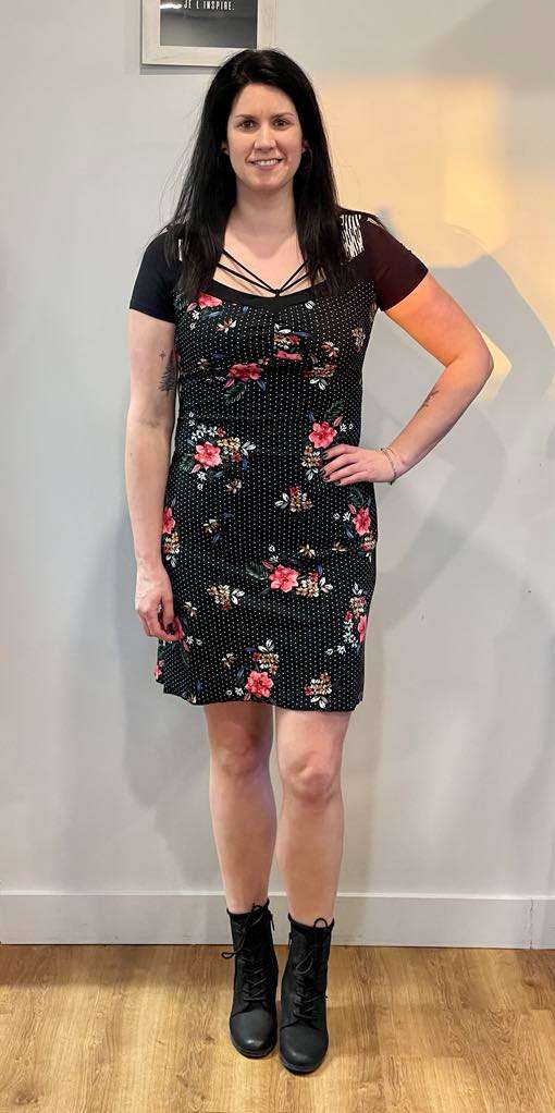 Robe pois noir et blanc large par Myco Anna