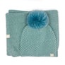 Ensemble tuque foulard turquoise de Furlux