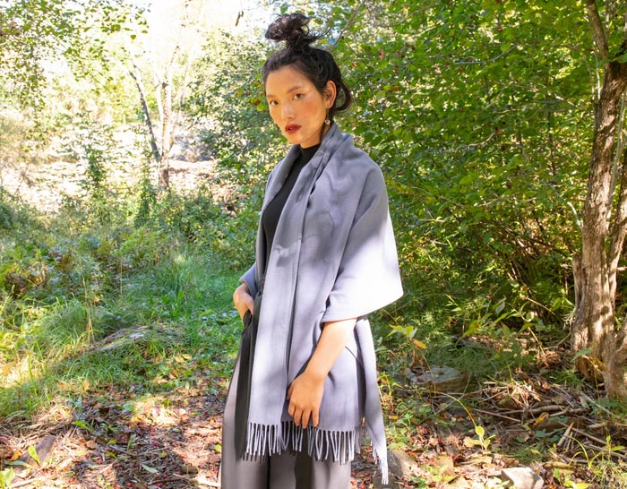 Châle dusty lilas de Kazak