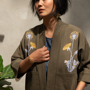 Veste Magnolia sérigraphie pissenlit de Kazak