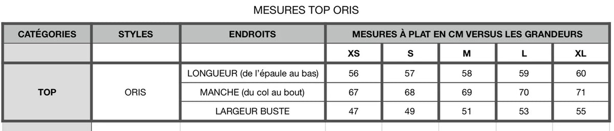 Top Oris rayures choco de Kazak