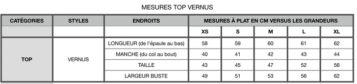 Top Vernus bleu nuit de Kazak