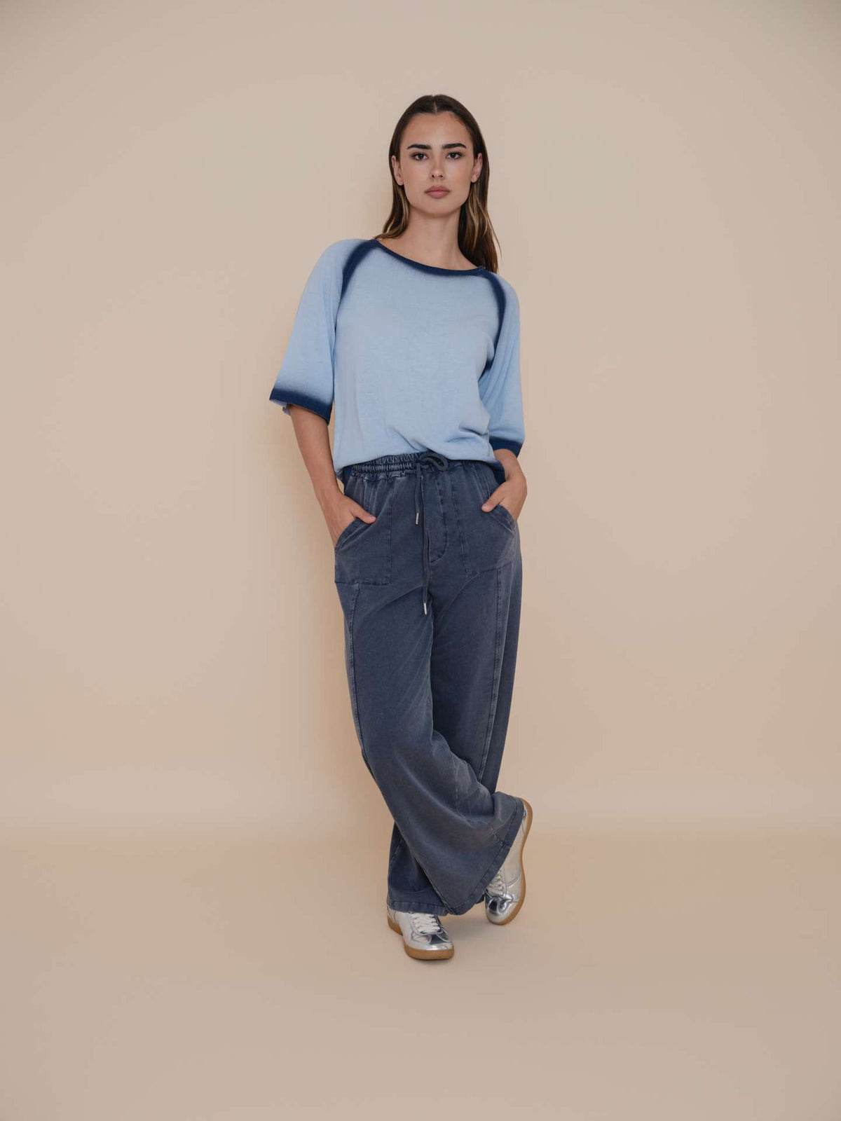 Chandail 2 tons bleu de WNT