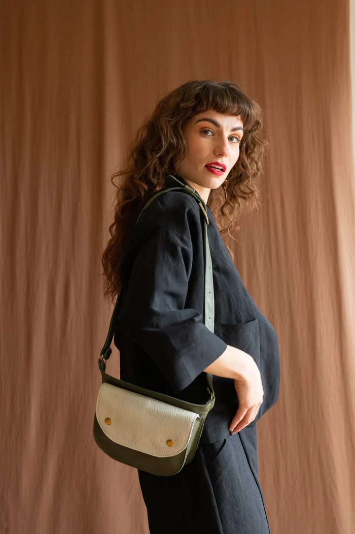 Pochette Amaru crème et olive de Kazak