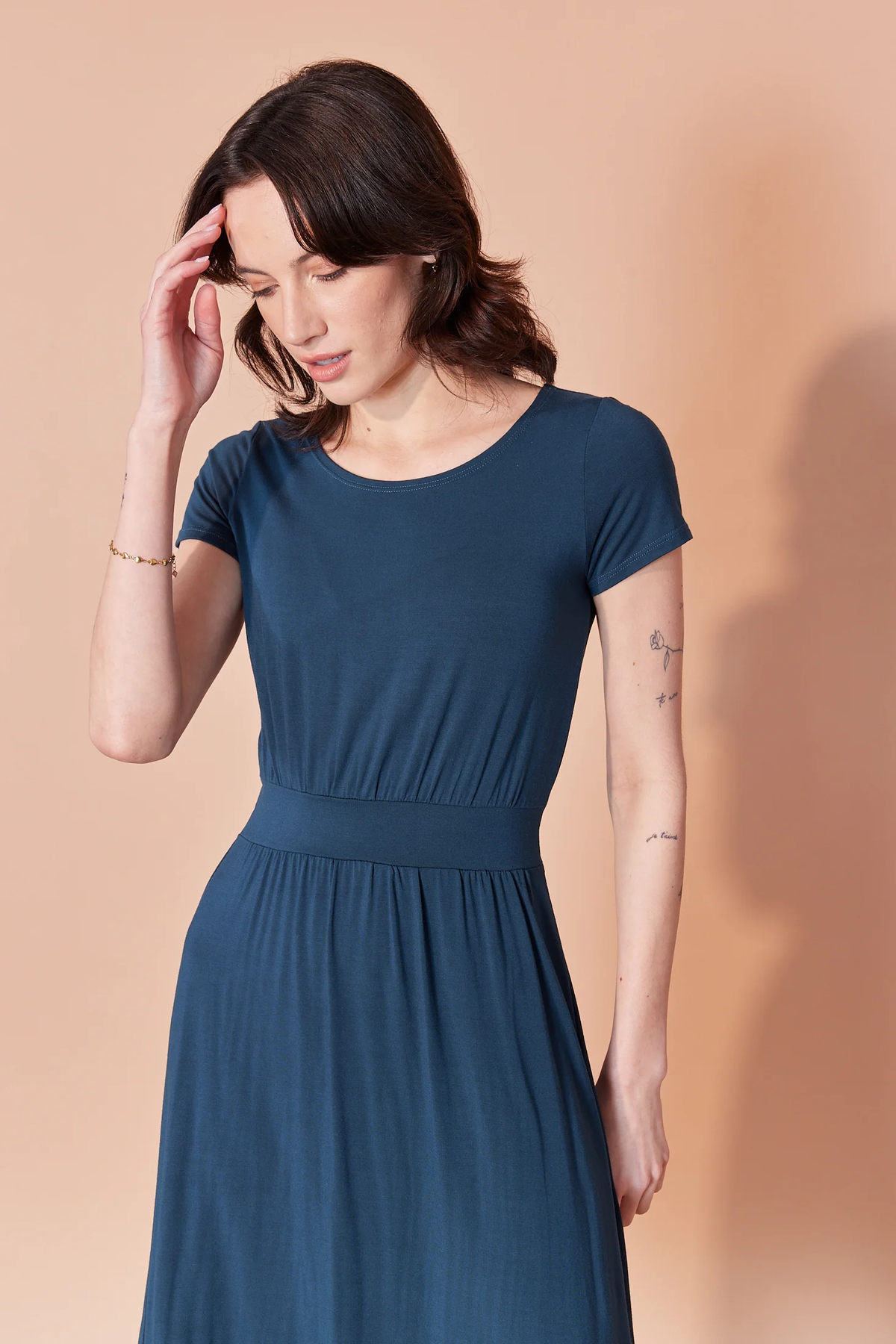 Robe amélie sarcelle par Cherry Bobin