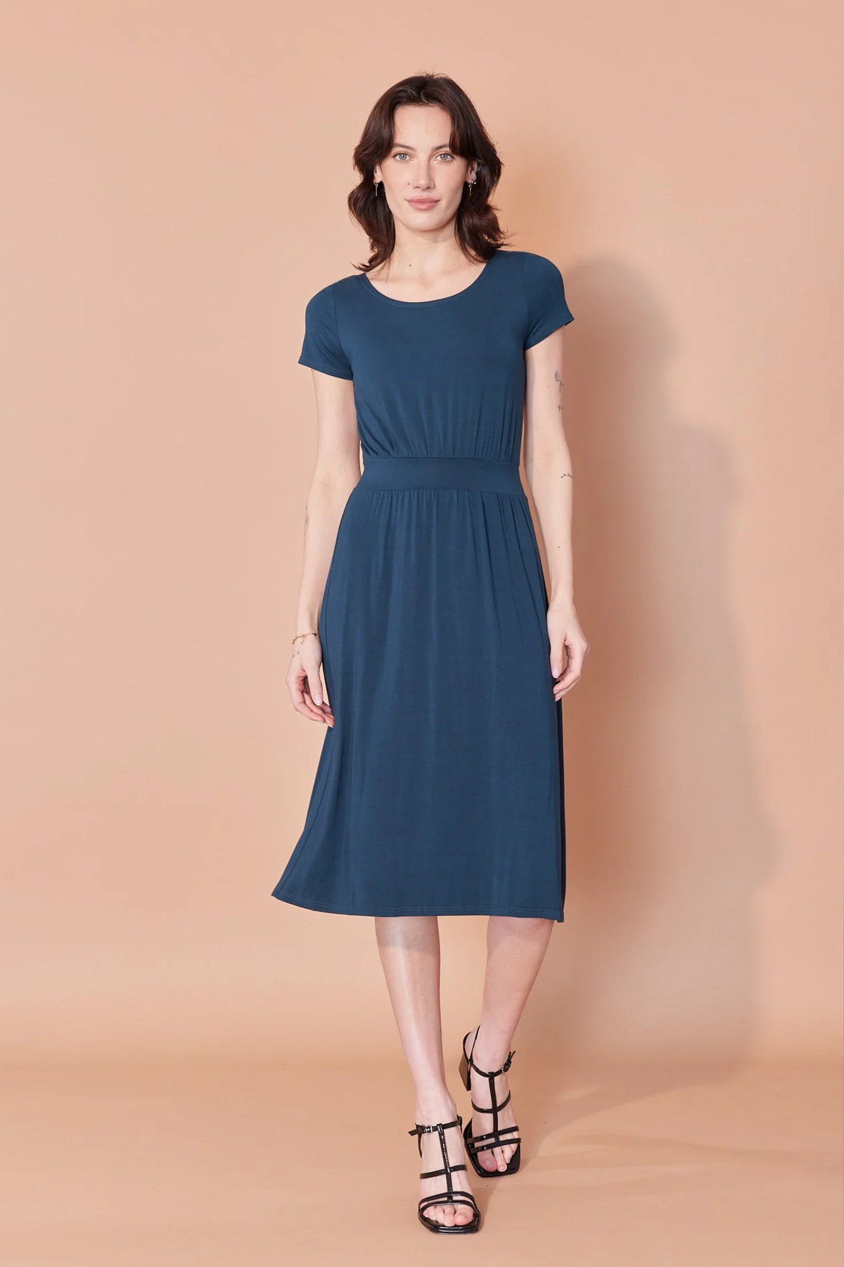 Robe amélie sarcelle par Cherry Bobin