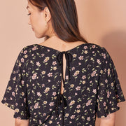 Haut Anastasia fleuri rose et jaune par Cherry Bobin