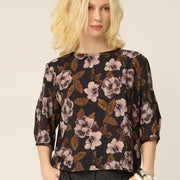 Blouse Morgan flowers noir de Cokluch