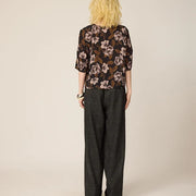 Blouse Morgan flowers noir de Cokluch