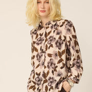 Chemisier June flowers naturel de Cokluch