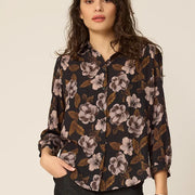Chemisier June flowers noir de Cokluch