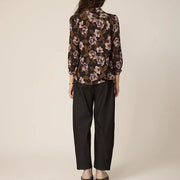 Chemisier June flowers noir de Cokluch