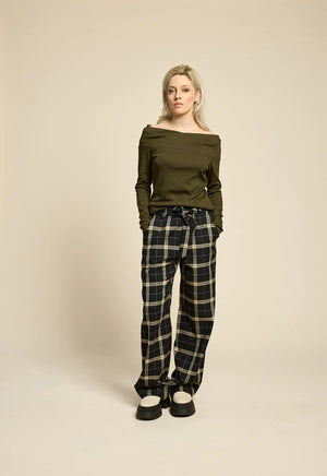 Pantalon West Coast plaid noir de Cokluch