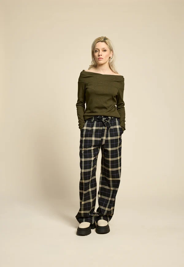 Pantalon West Coast plaid noir de Cokluch