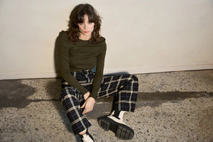 Pantalon West Coast plaid noir de Cokluch