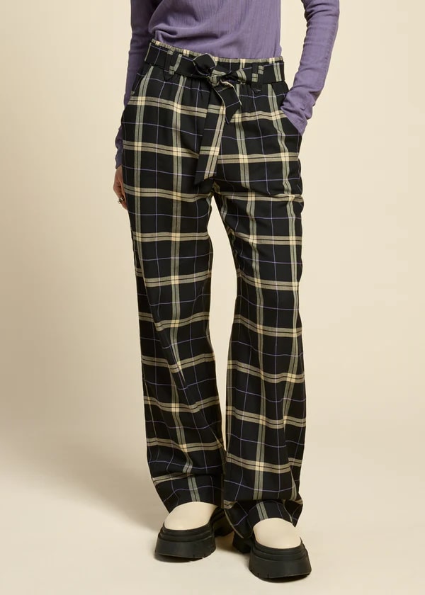 Pantalon West Coast plaid noir de Cokluch