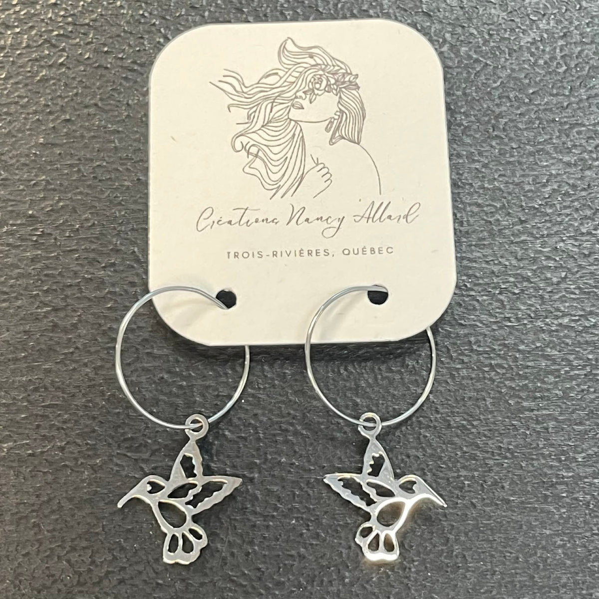 Boucles d'oreilles colibris par Nancy Allard