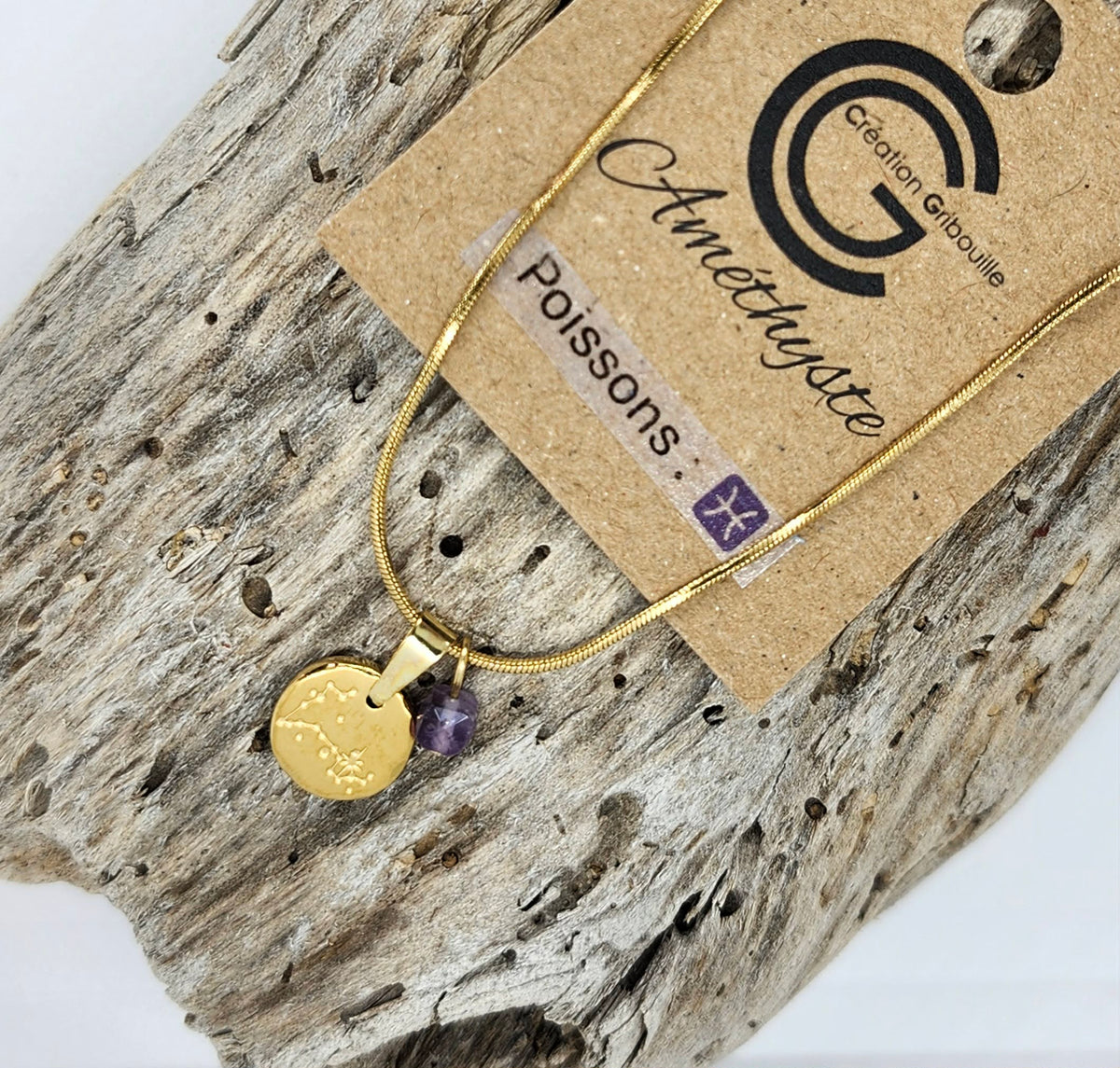 Collier signe du poisson #725 de Gribouille