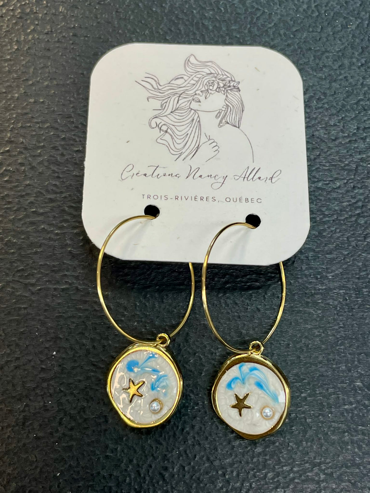Boucles d'oreilles coquillage #1 par Nancy Allard