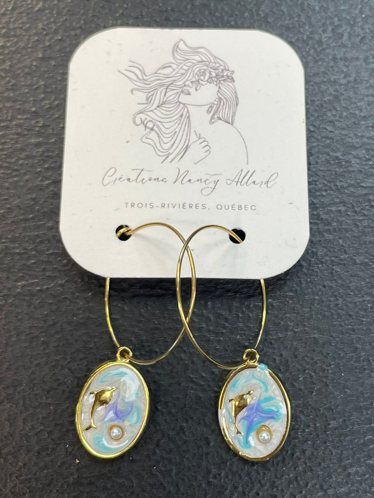 Boucles d'oreilles coquillage #2 par Nancy Allard