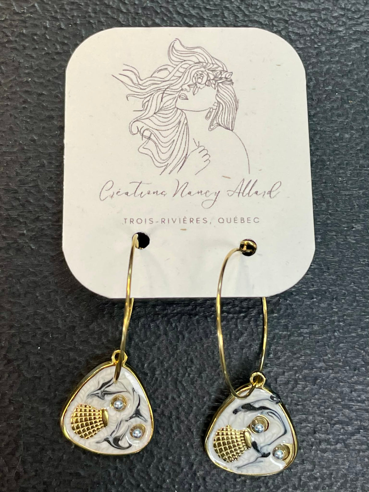 Boucles d'oreilles coquillage #3 par Nancy Allard