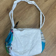 Sac à main coton brodé blanc par Myco Anna