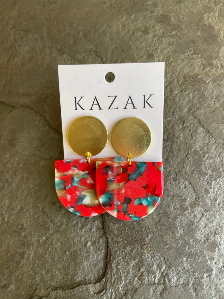 Boucles d'oreille Debbie rouge de Kazak