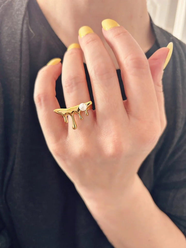 Bague Drop dorée de Tokade