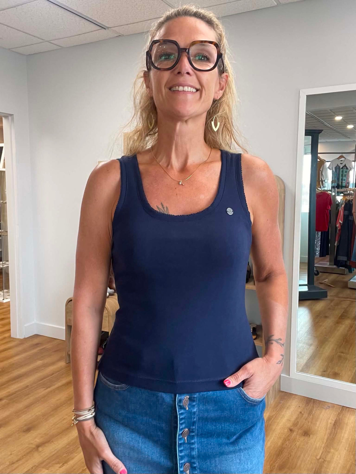 Camisole Aggy navy small de Ragwear