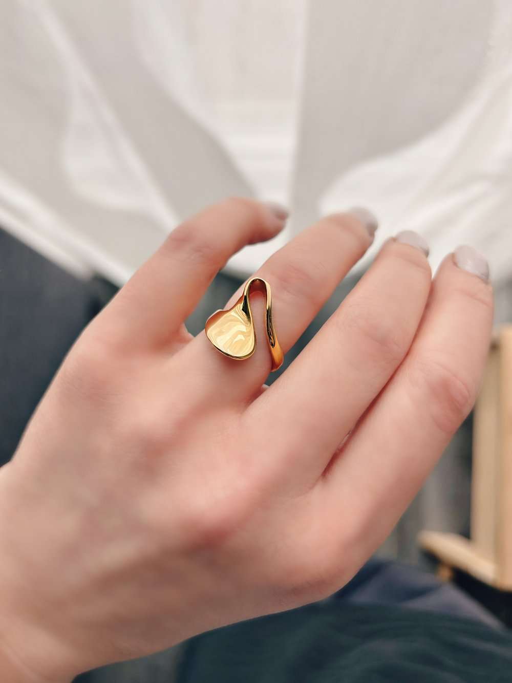 Bague Esther dorée de Tokade